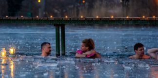 Starke Nerven! Kaltwasserbaden im Veresegyházi-See