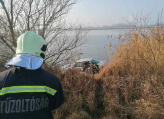 Mit Auto in Fischteich!