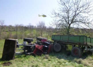 Schwerer Traktorunfall in Somogyvámos