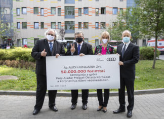 Audi Hungaria unterstützt Győrer Krankenhaus erneut im Kampf gegen das Coronavirus