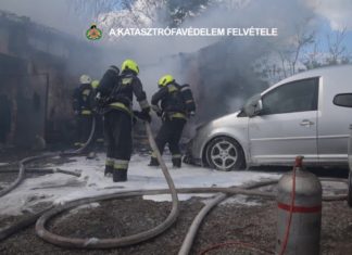Werkstattgebäude ausgebrannt in Budapest!