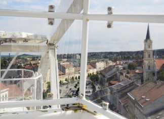 100 Jahre Stadt der Treue: Riesenrad im Burgviertel von Sopron