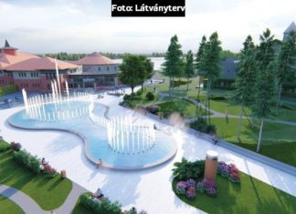 Mega-Brunnen in Sóstó im Bau