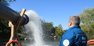 Hochwasserschutzübung in Szolnok
