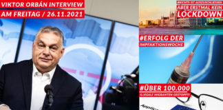 Orbán Interview am Freitag: „Wir schliessen nichts aus aber Lockdowns sind derzeit nicht die richtigen Maßnahmen!“