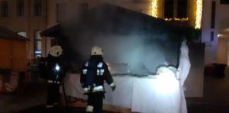 Advent, Advent die Bude brennt! Feuer auf Adventsmarkt in Sopron!