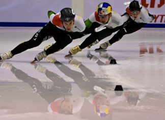 Vorbereitung zur Winterolympiade: Eisschnelläufer gut unterwegs