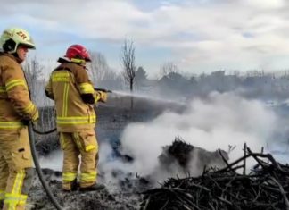 Schilfbrand gefährdete Wohngebiet in Szolnok!