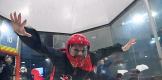 Im Budapester Windkanal abheben…