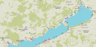 Diese Landkarte zeigt alle öffentliche Toiletten am Balaton