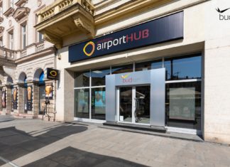 Flughafen Hub in der Innenstadt Budapests