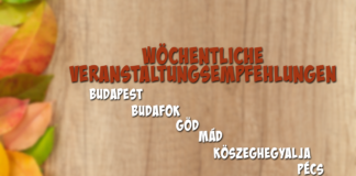 Wöchentliche Veranstaltungsempfehlungen