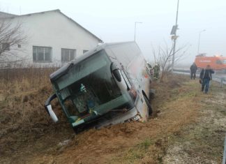 Ostungarn: Reisebus mit 35 Passagieren umgekippt!