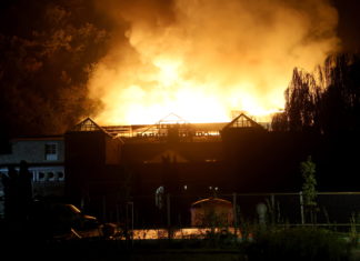 Grossbrand im therapeutischen Zentrum des Höhlenbad Miskolctapolca!