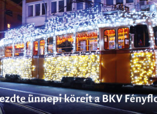 Lichterstraßenbahn und Nikolaus-Trolleybus in Budapest