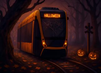 Debrecen startet die „Geisterbahn“ – der schaurigste Halloween-Straßenbahnzug Ungarns!