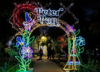 Magische Lichter im Botanischen Garten: „Garden of Lights – Peter Pan“ in Budapest