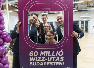 Wizz Air begrüßt ihren 60-millionsten Passagier in Ungarn